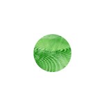 Wave Concentric Circle Green 1  Mini Magnets Front