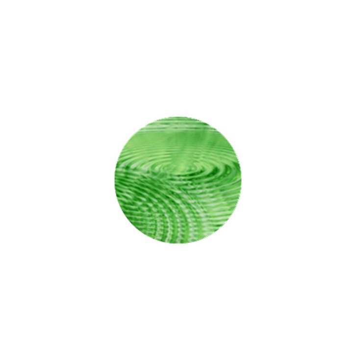 Wave Concentric Circle Green 1  Mini Magnets