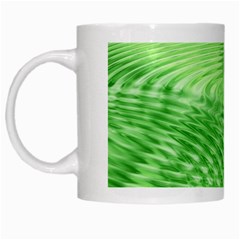 Wave Concentric Circle Green White Mugs by HermanTelo