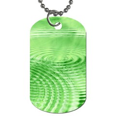 Wave Concentric Circle Green Dog Tag (two Sides)