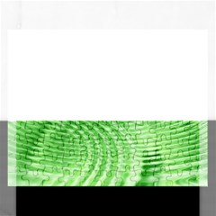 Wave Concentric Circle Green Rectangular Jigsaw Puzzl by HermanTelo