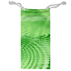 Wave Concentric Circle Green Jewelry Bag