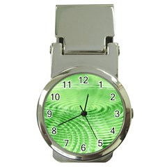 Wave Concentric Circle Green Money Clip Watches