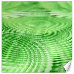 Wave Concentric Circle Green Canvas 16  X 16 