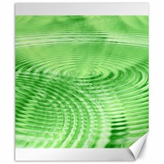 Wave Concentric Circle Green Canvas 20  X 24  by HermanTelo