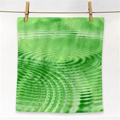 Wave Concentric Circle Green Face Towel