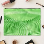 Wave Concentric Circle Green Cosmetic Bag (XL) Front