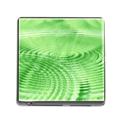 Wave Concentric Circle Green Memory Card Reader (square 5 Slot)