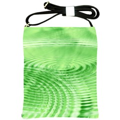 Wave Concentric Circle Green Shoulder Sling Bag