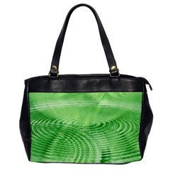 Wave Concentric Circle Green Oversize Office Handbag