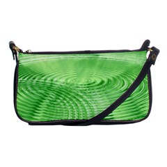 Wave Concentric Circle Green Shoulder Clutch Bag by HermanTelo