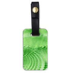 Wave Concentric Circle Green Luggage Tag (one Side)