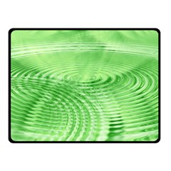 Wave Concentric Circle Green Double Sided Fleece Blanket (small) 