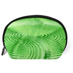 Wave Concentric Circle Green Accessory Pouch (Large) Back