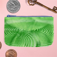 Wave Concentric Circle Green Large Coin Purse by HermanTelo