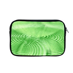 Wave Concentric Circle Green Apple Macbook Pro 13  Zipper Case by HermanTelo