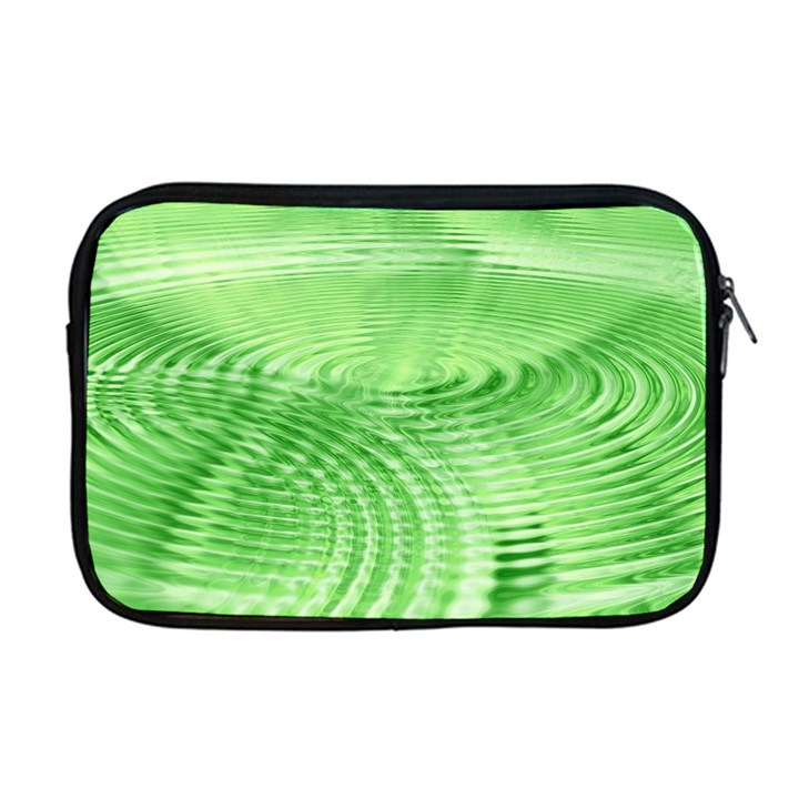 Wave Concentric Circle Green Apple MacBook Pro 17  Zipper Case