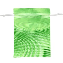 Wave Concentric Circle Green  Lightweight Drawstring Pouch (xl) by HermanTelo