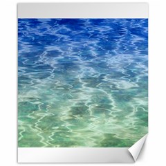 Water Blue Transparent Crystal Canvas 16  x 20 