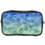 Water Blue Transparent Crystal Toiletries Bag (Two Sides) Front