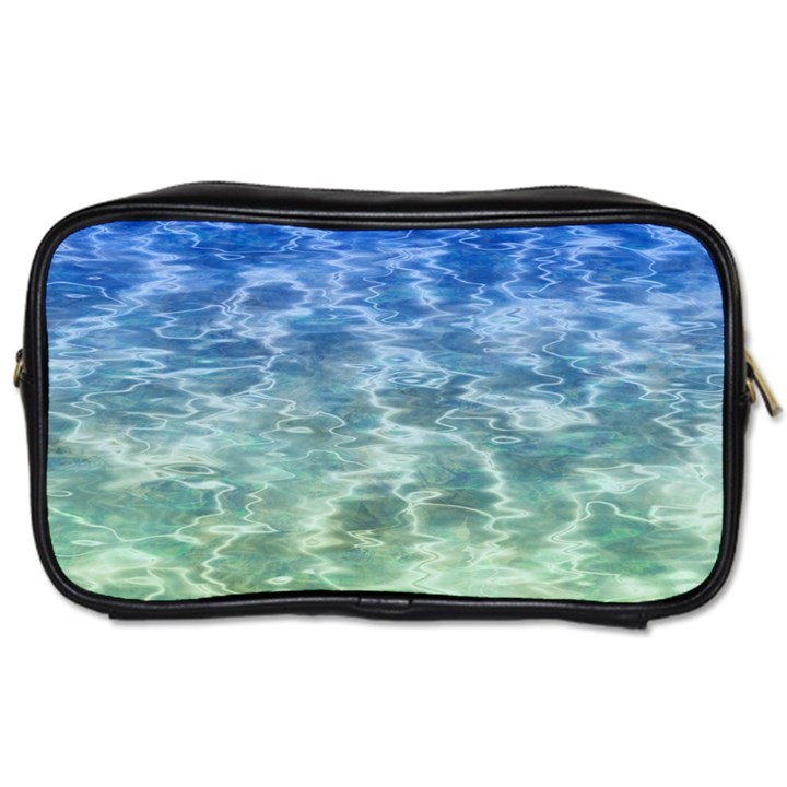 Water Blue Transparent Crystal Toiletries Bag (Two Sides)