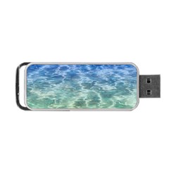 Water Blue Transparent Crystal Portable USB Flash (Two Sides)