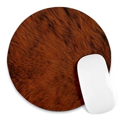 Fur Skin Bear Round Mousepads by HermanTelo