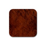 Fur Skin Bear Rubber Square Coaster (4 pack)  Front