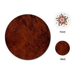 Fur Skin Bear Playing Cards Single Design (round)