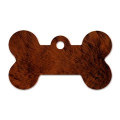 Fur Skin Bear Dog Tag Bone (two Sides)