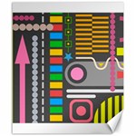 Pattern Geometric Abstract Colorful Arrows Lines Circles Triangles Canvas 20  x 24  19.57 x23.15  Canvas - 1