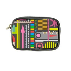 Pattern Geometric Abstract Colorful Arrows Lines Circles Triangles Coin Purse by Vaneshart