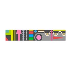 Pattern Geometric Abstract Colorful Arrows Lines Circles Triangles Flano Scarf (mini) by Vaneshart