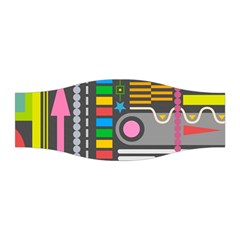 Pattern Geometric Abstract Colorful Arrows Lines Circles Triangles Stretchable Headband by Vaneshart