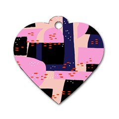 Vibrant Tropical Dot Patterns Dog Tag Heart (two Sides) by Vaneshart