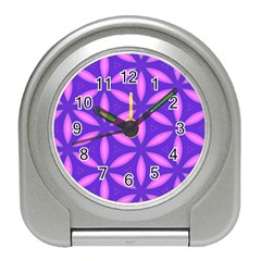 Pattern Texture Backgrounds Purple Travel Alarm Clock