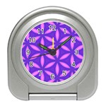 Pattern Texture Backgrounds Purple Travel Alarm Clock Front