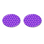 Pattern Texture Backgrounds Purple Cufflinks (Oval) Front(Pair)