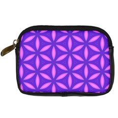 Pattern Texture Backgrounds Purple Digital Camera Leather Case