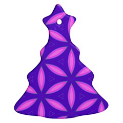 Pattern Texture Backgrounds Purple Christmas Tree Ornament (two Sides)