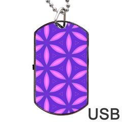 Pattern Texture Backgrounds Purple Dog Tag Usb Flash (one Side)