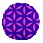 Pattern Texture Backgrounds Purple Large 18  Premium Round Cushions Front