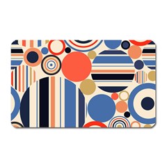 Geometric Abstract Pattern Colorful Flat Circles Decoration Magnet (rectangular) by Vaneshart