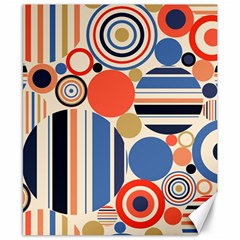 Geometric Abstract Pattern Colorful Flat Circles Decoration Canvas 8  X 10  by Vaneshart