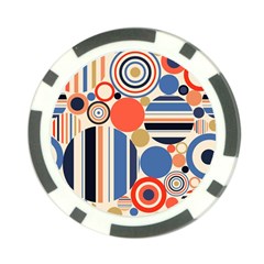 Geometric Abstract Pattern Colorful Flat Circles Decoration Poker Chip Card Guard by Vaneshart