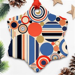 Geometric Abstract Pattern Colorful Flat Circles Decoration Ornament (snowflake) by Vaneshart