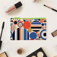 Geometric Abstract Pattern Colorful Flat Circles Decoration Cosmetic Bag (xs) by Vaneshart