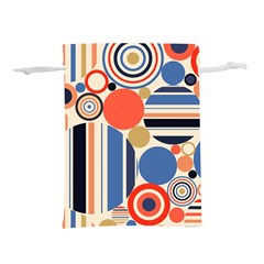 Geometric Abstract Pattern Colorful Flat Circles Decoration Lightweight Drawstring Pouch (l) by Vaneshart