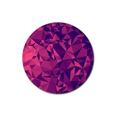 Triangulation Patterns Rubber Coaster (round)  by Vaneshart