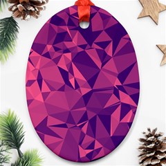 Triangulation Patterns Oval Ornament (two Sides) by Vaneshart